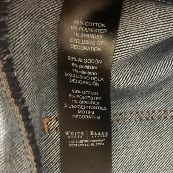 White House Black Market WHBM Skimmer cuffed denim blue Jeans size 2 medium wash - Picture 11 of 16